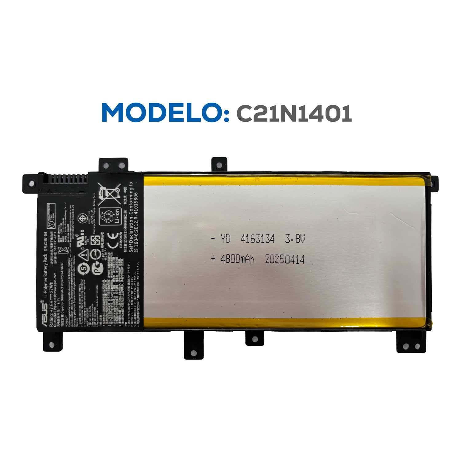 BATERIA ASUS C21N1401 C21NI401 X455LA X455 X455LD INTERNA ORG