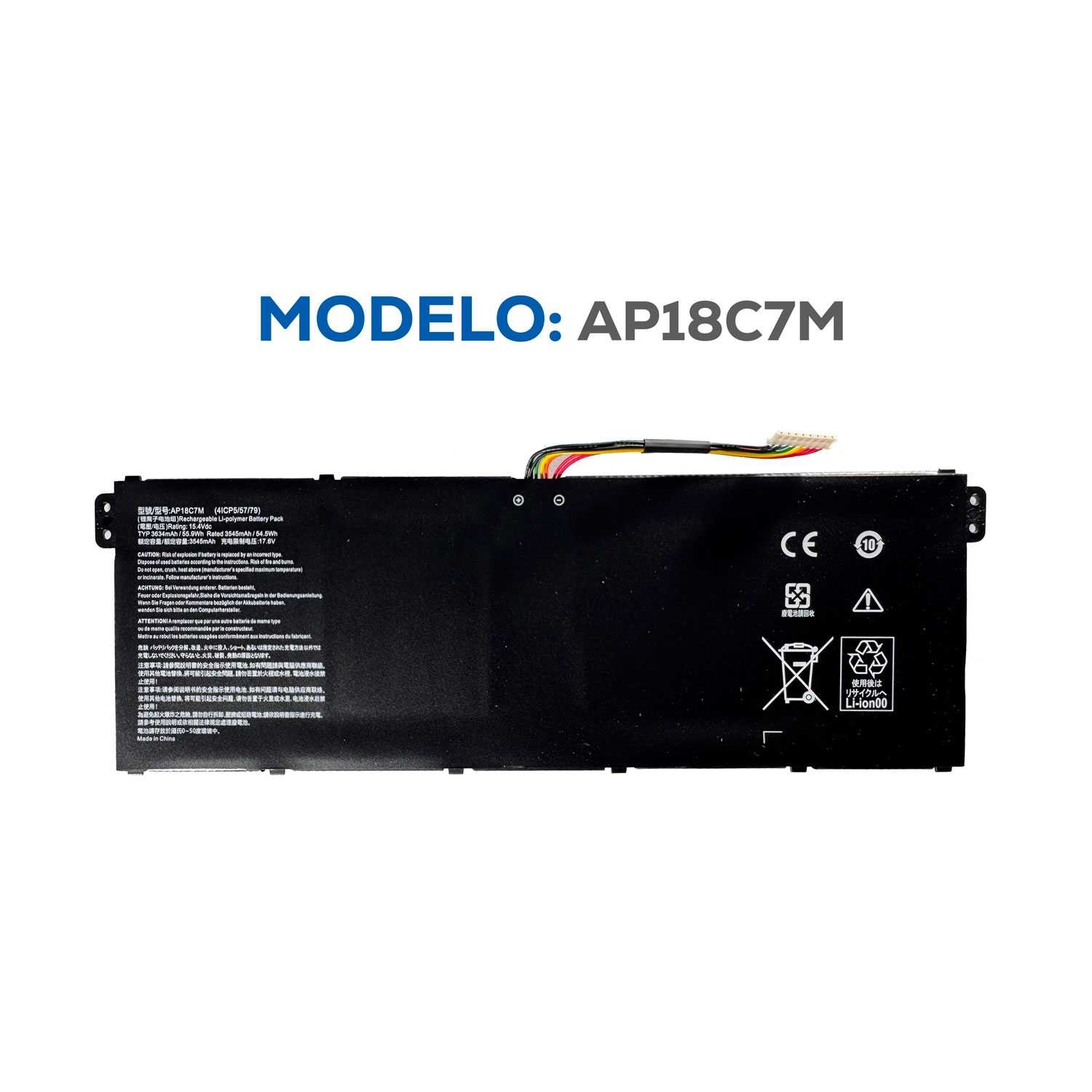 BATERIA ACER AP18C7M 15.4V 55.9WH INTERNA ORG