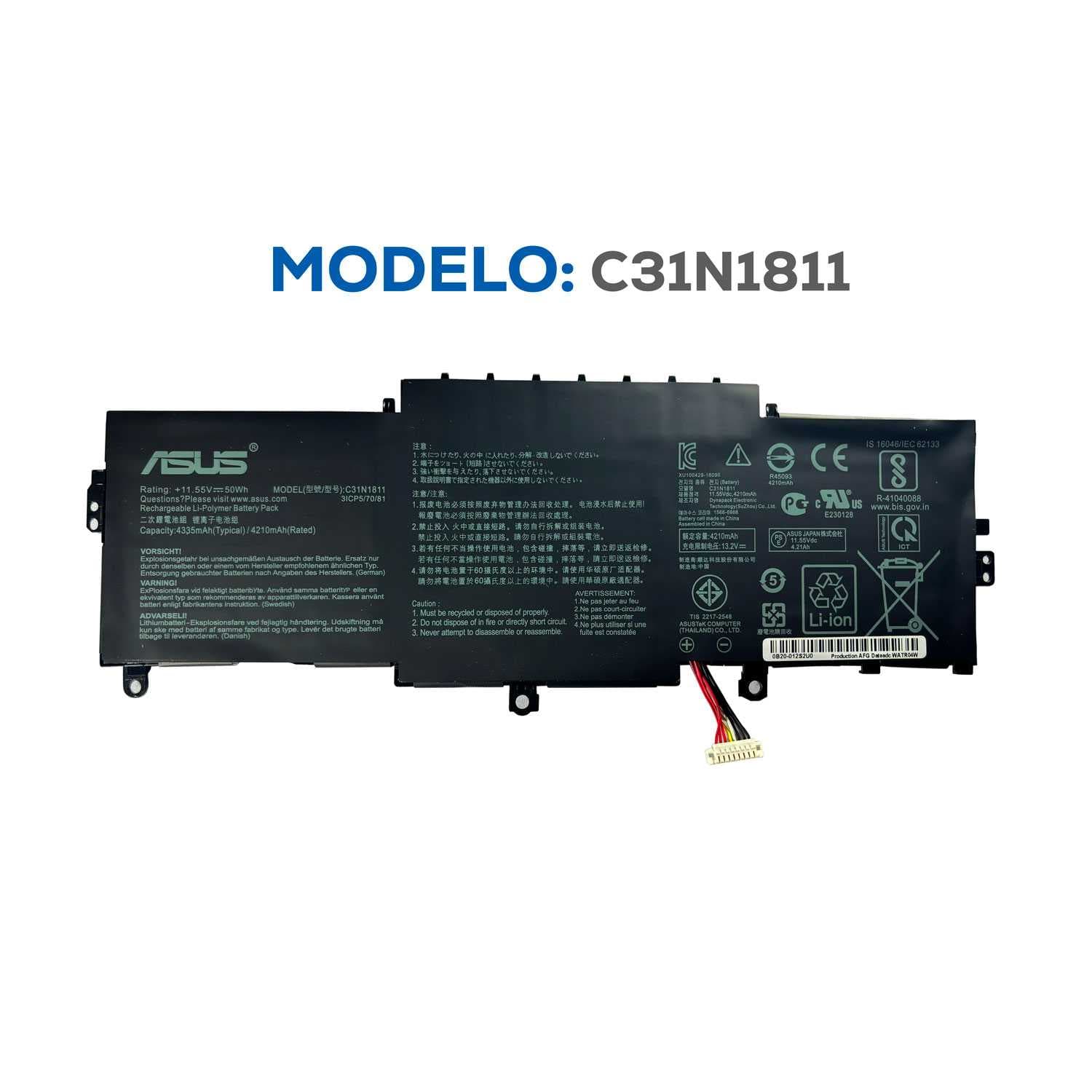 BATERIA ASUS C31N1811 ORG