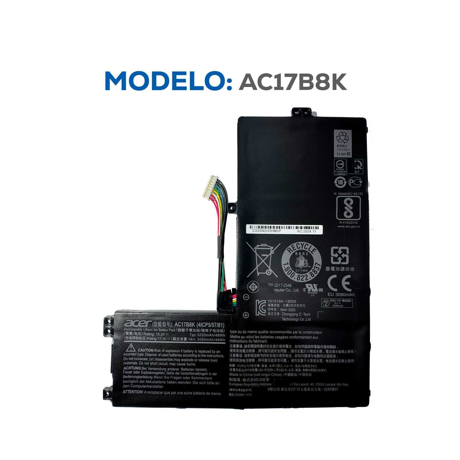 BATERIA ACER AC17B8K INTERNA ORG
