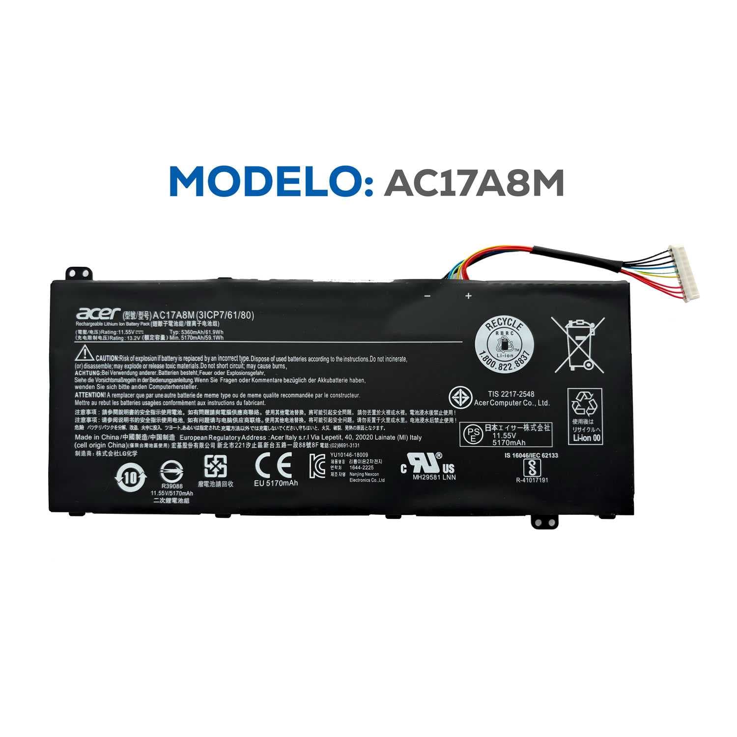 BATERIA ACER AC17A8M ORG