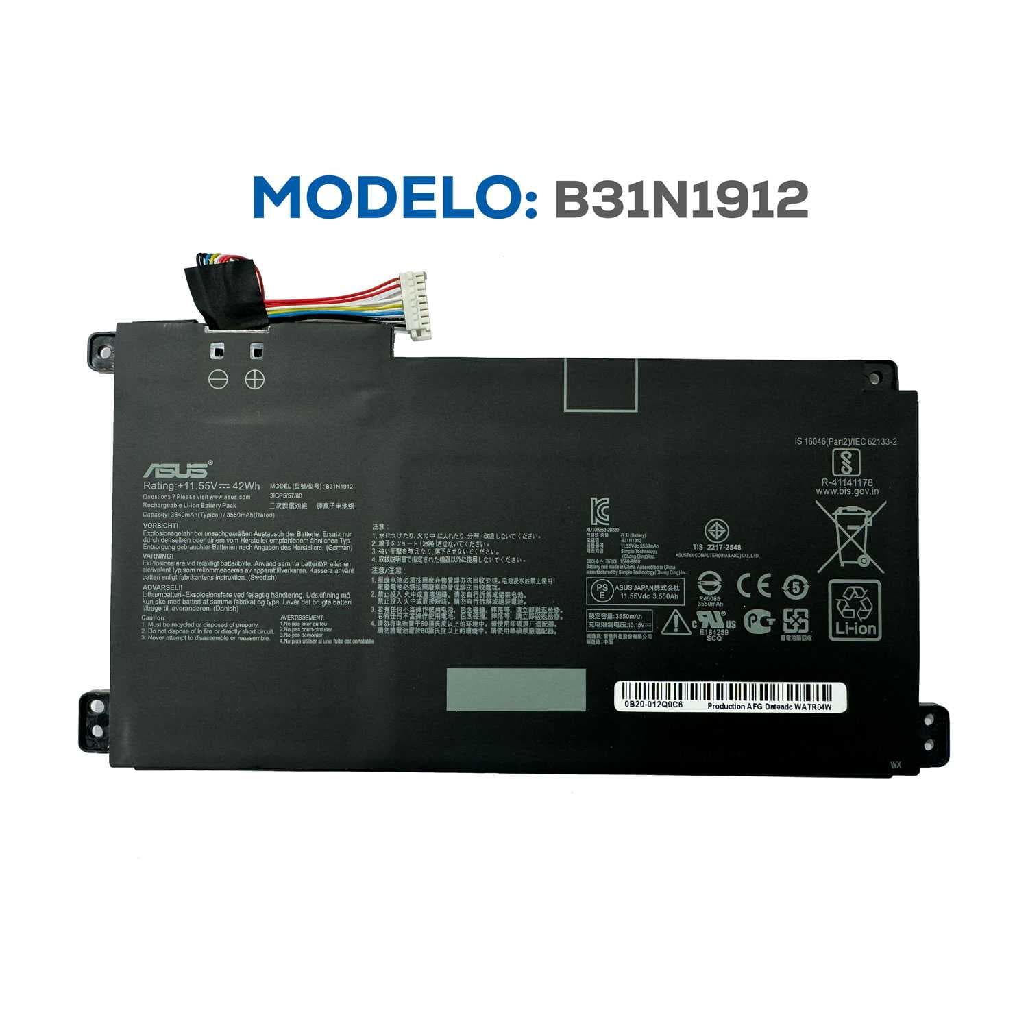 BATERIA ASUS B31N1912 ORG