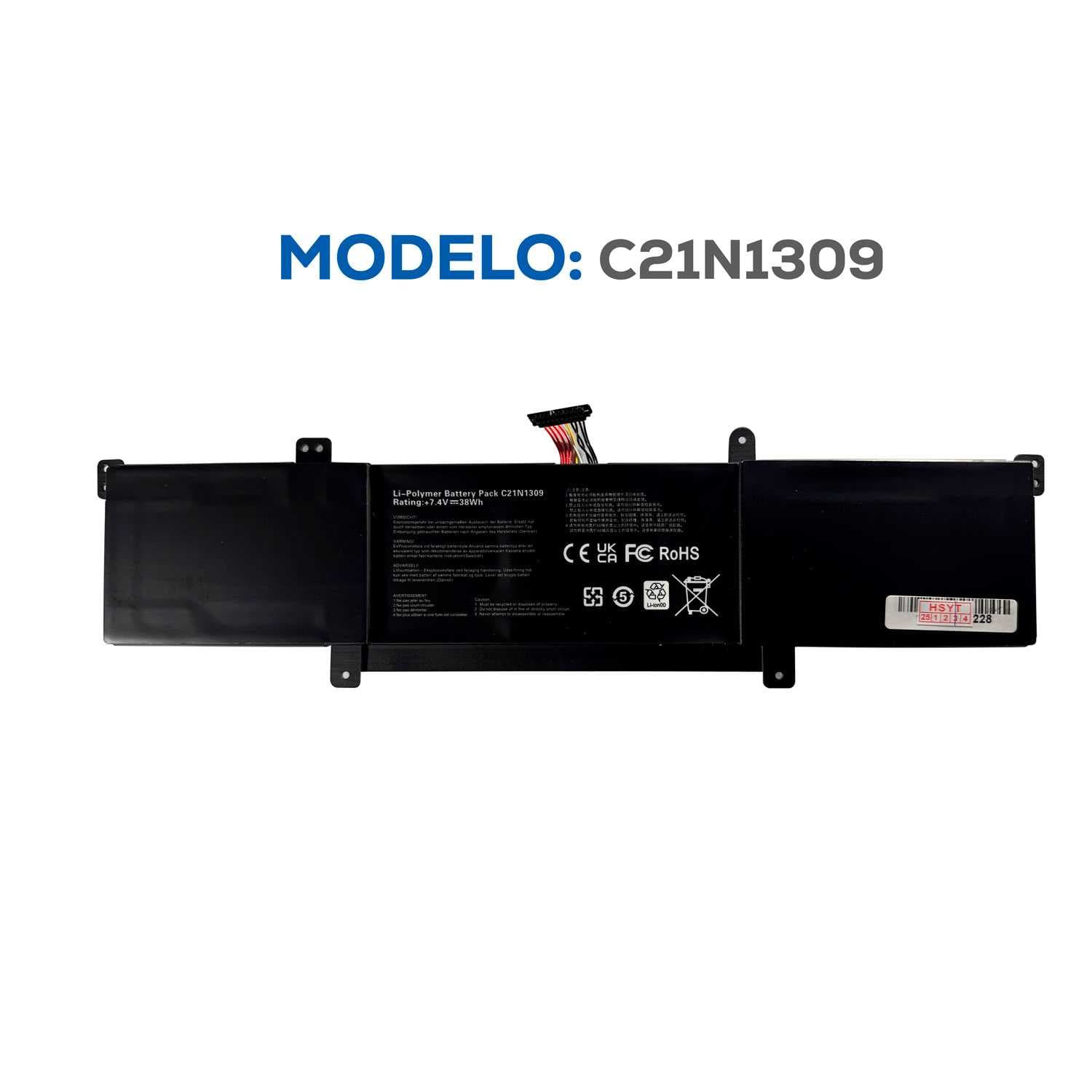 BATERIA ASUS C21N1309 ASG947 7.4V 38 WH ORG