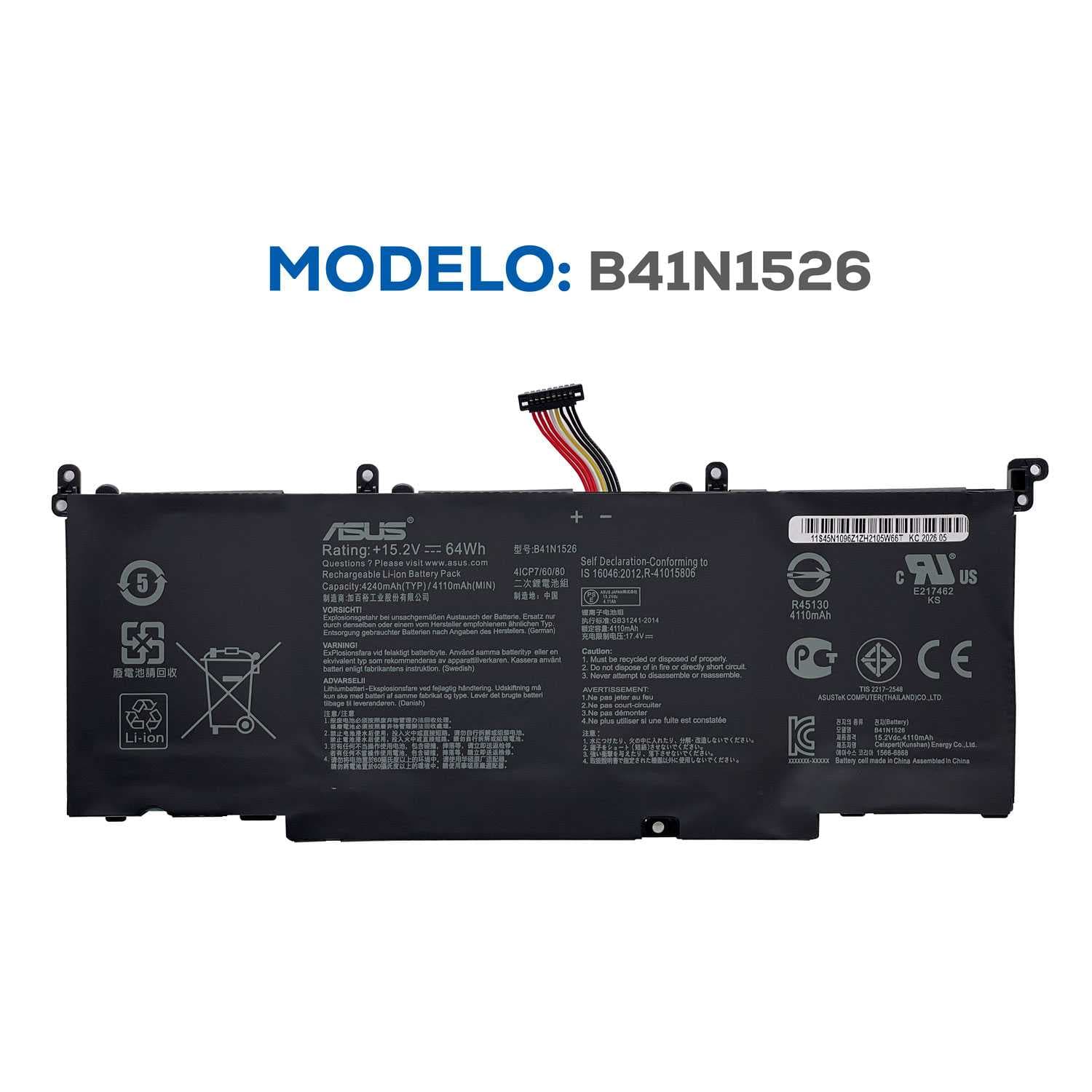 BATERIA ASUS B41N1526 64WH ORG (G3)