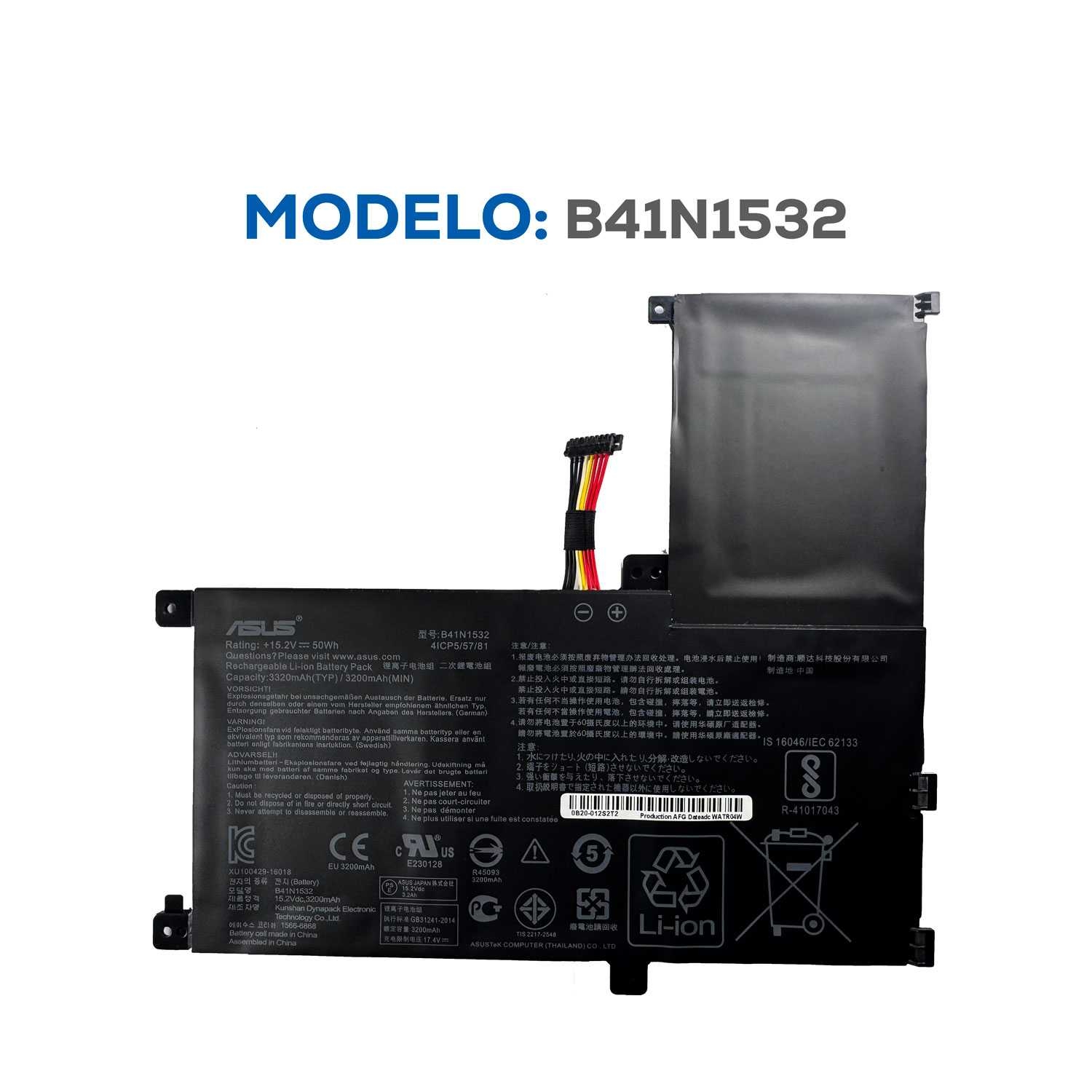 BATERIA ASUS UX560 UX560UA UX560UA-1B Q504U Q504UA B41N1532 ORG