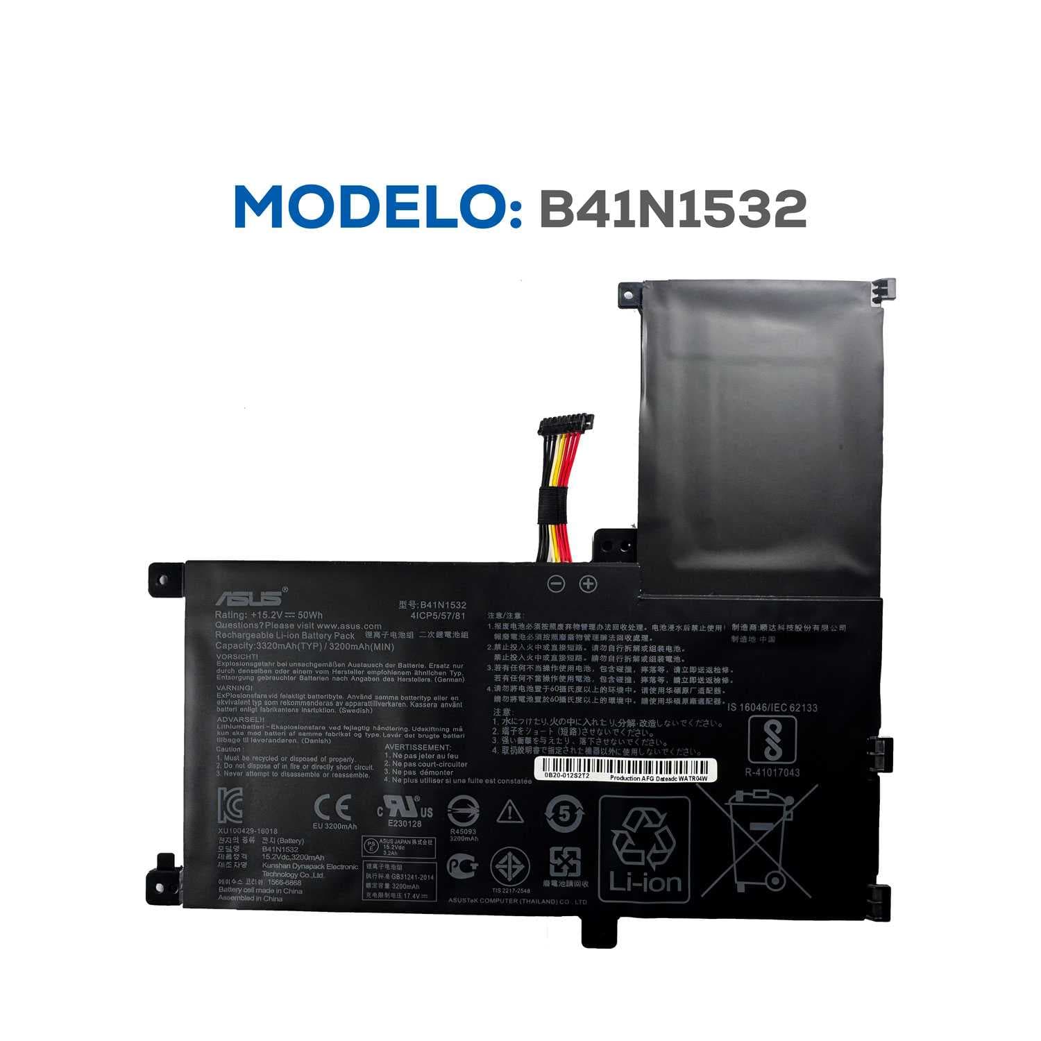 BATERIA ASUS UX560 UX560UA UX560UA-1B Q504U Q504UA B41N1532 ORG