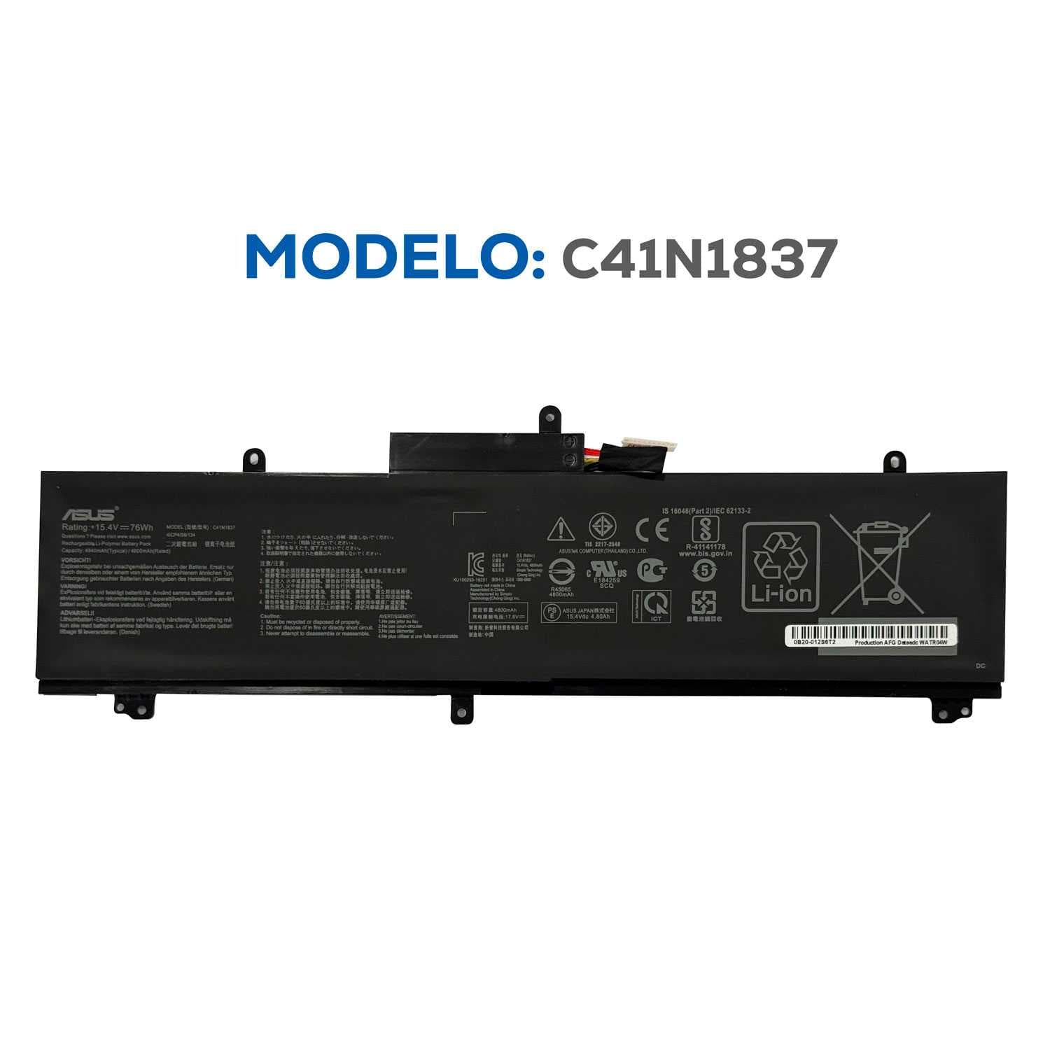 BATERIA ASUS C41N1837 INTERNA ORG