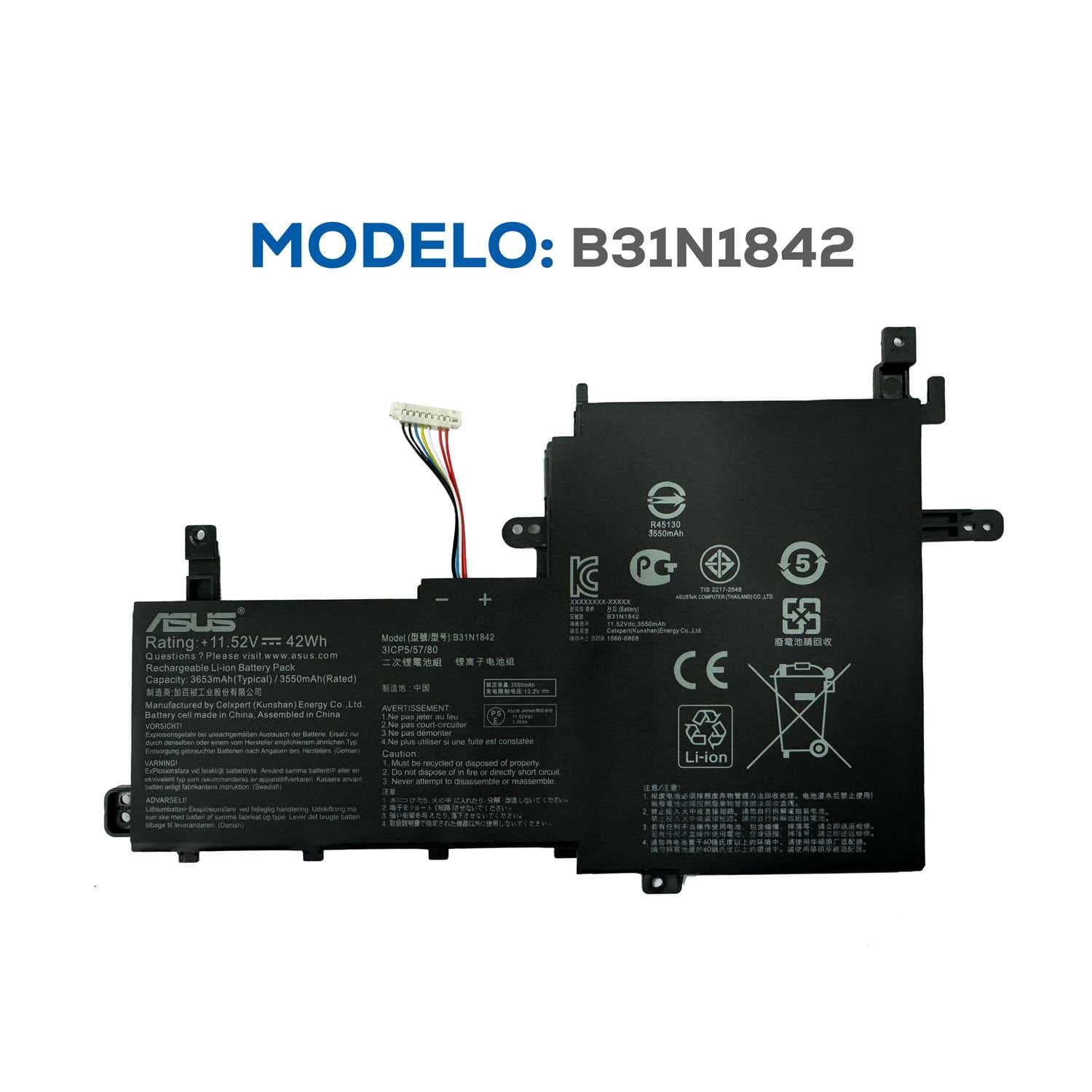 BATERIA ASUS K513 F512 B31N1842 ORG