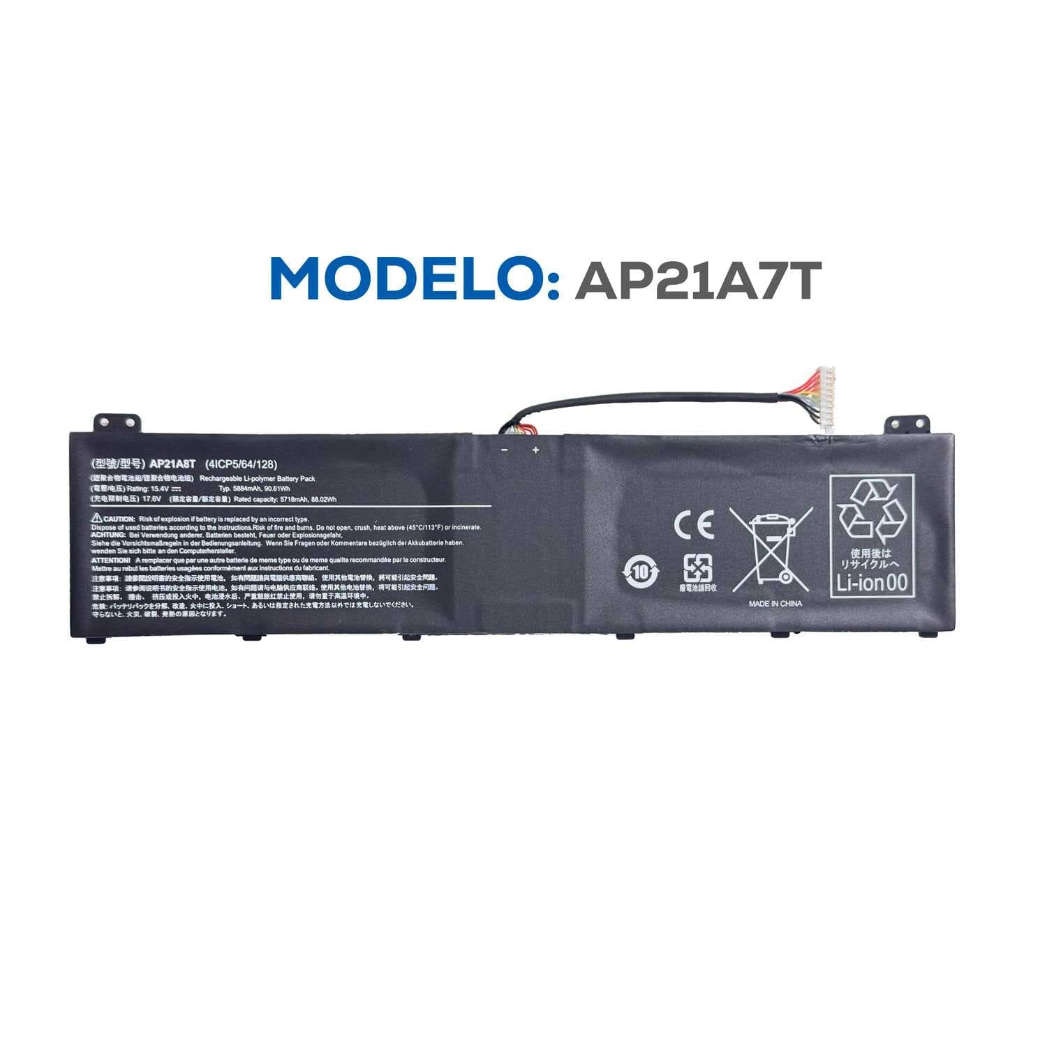 BATERIA ACER AP21A7T AP21A8T NITRO 5 AN517-55 HELIOS 300 PH317-56 PH315-54-55 INTERNA ORG
