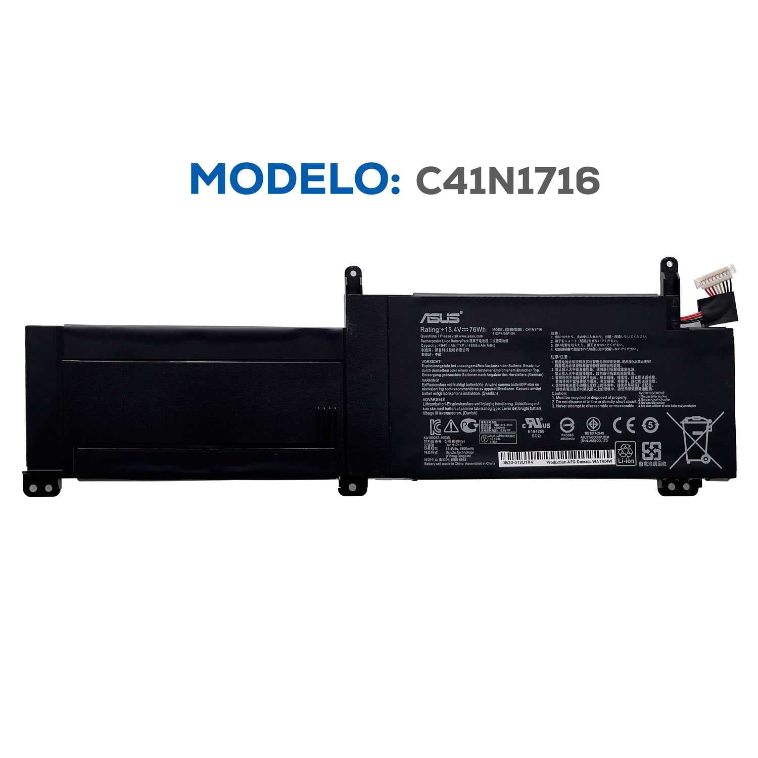 BATERIA ASUS GL703GM C41N1716 INTERNA ORG (F2)