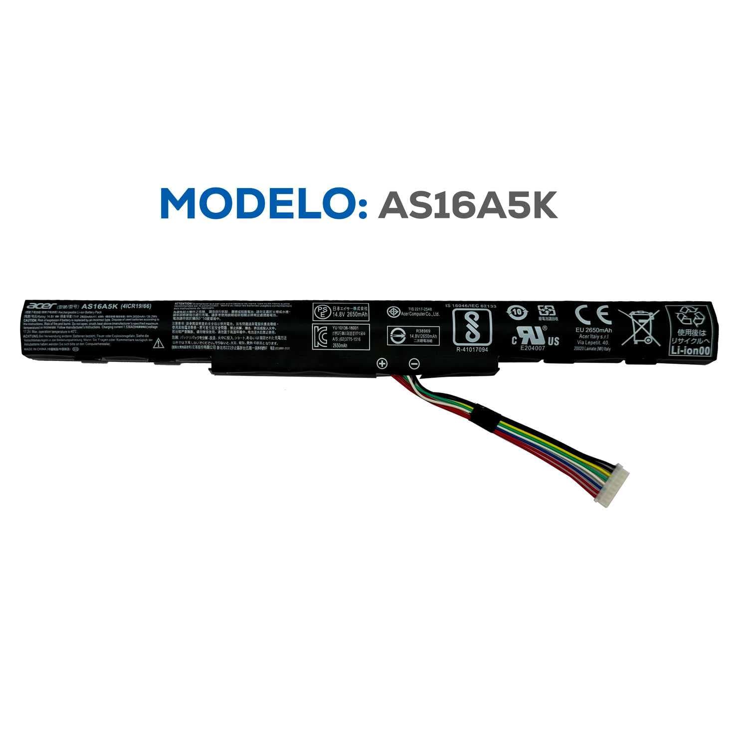 BATERIA ACER E5 475 AS16A5K AS16A8K ORG