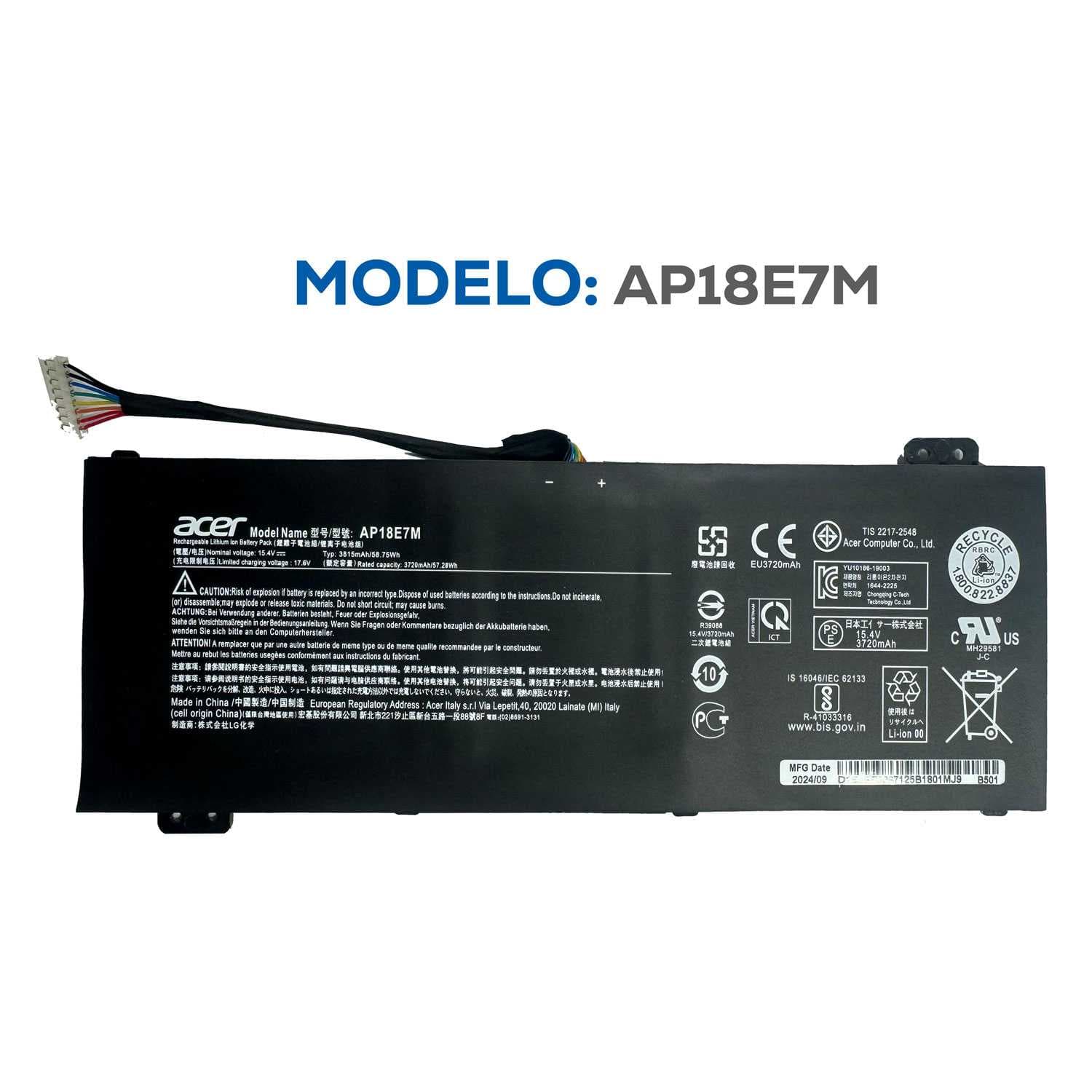BATERIA ACER AP18E7M AP18E8M INTERNA ORG