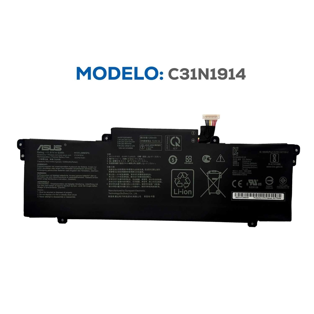 BATERIA ASUS EXPERTBOOK B7 FLIP ZENBOOK 14-UM ZENBOOK 14-UX C31N1914 INTERNA ORG (F1)