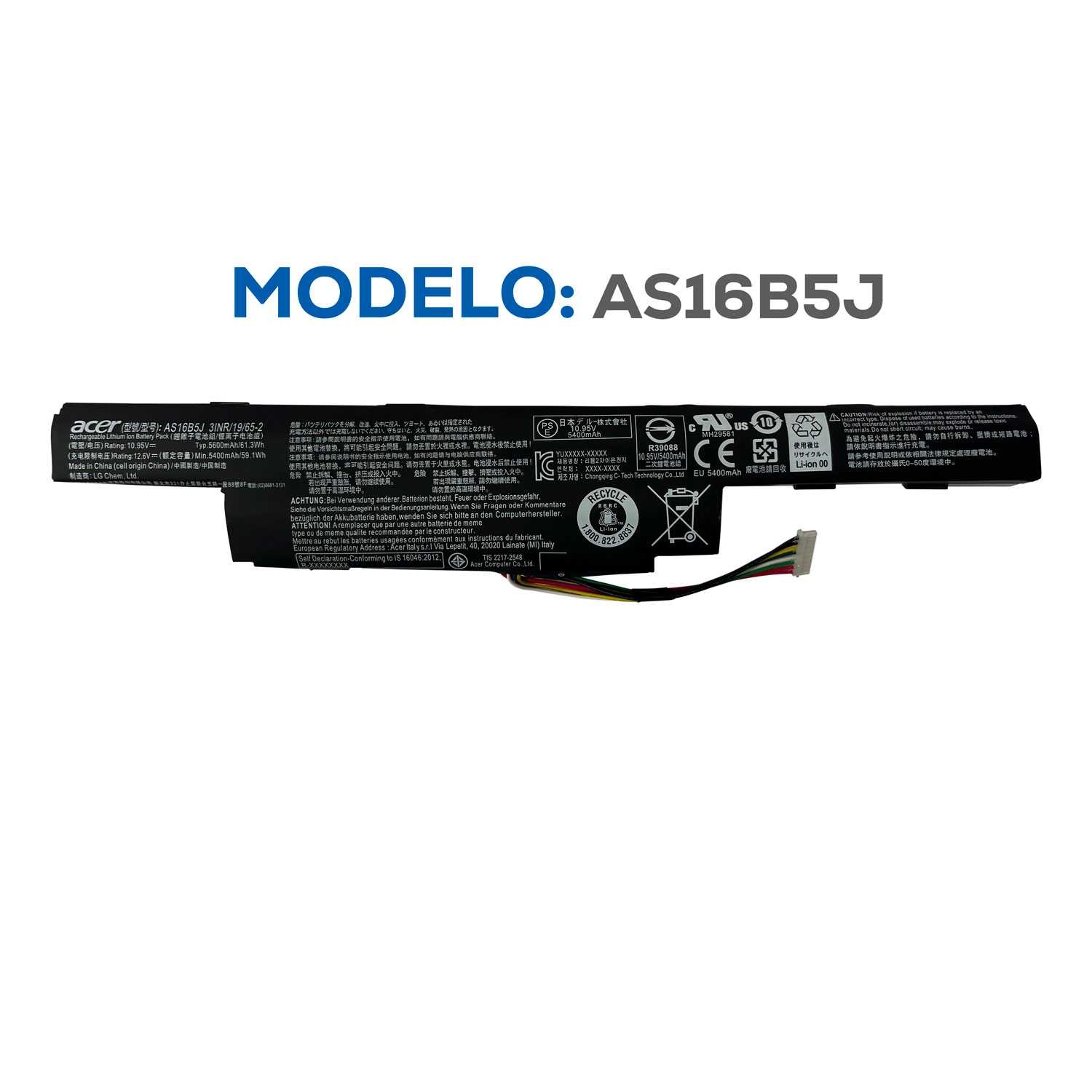 BATERIA ACER AS16B8J AS16B5J INTERNA ORG