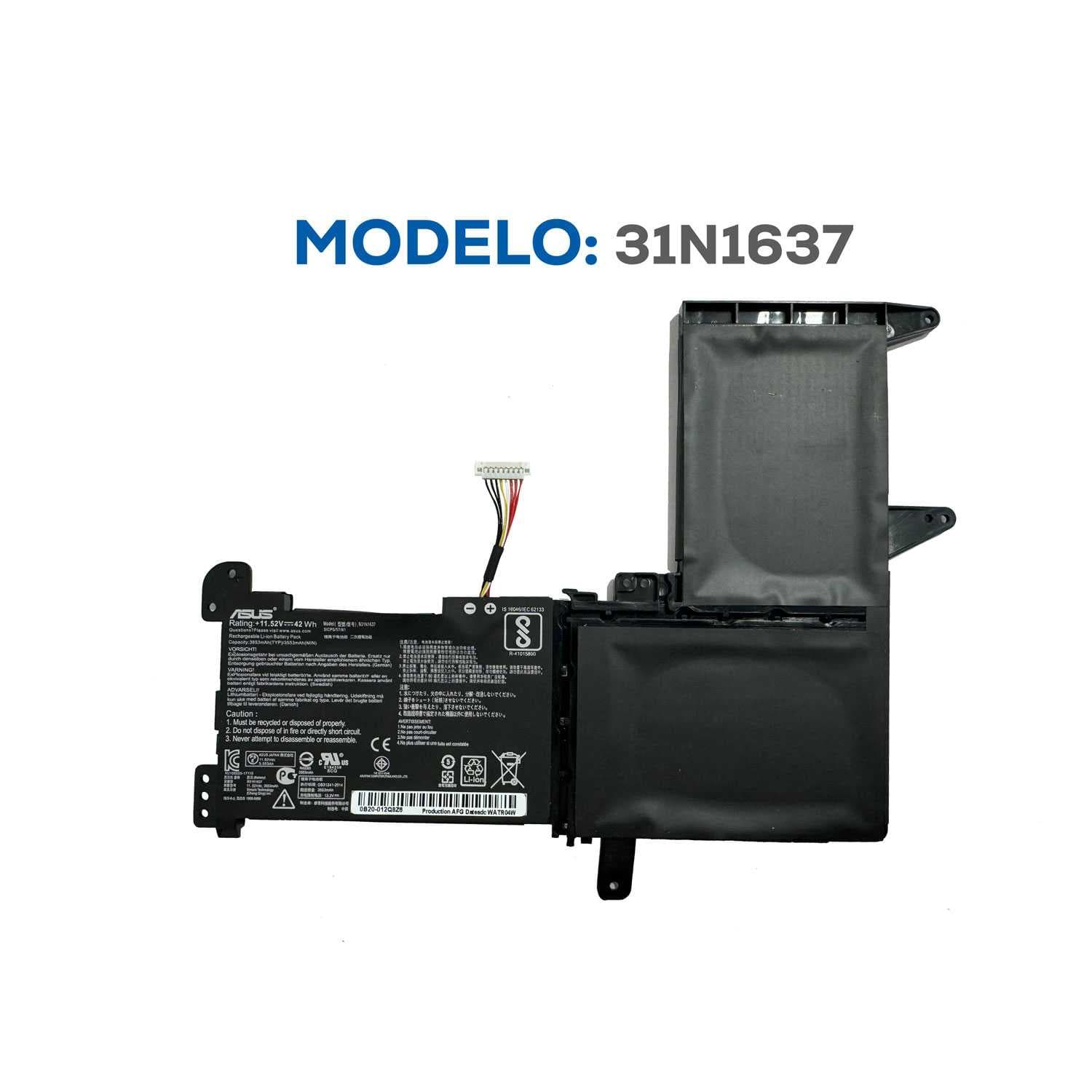 BATERIA ASUS B31N1637 C31N1637 INTERNA ORG