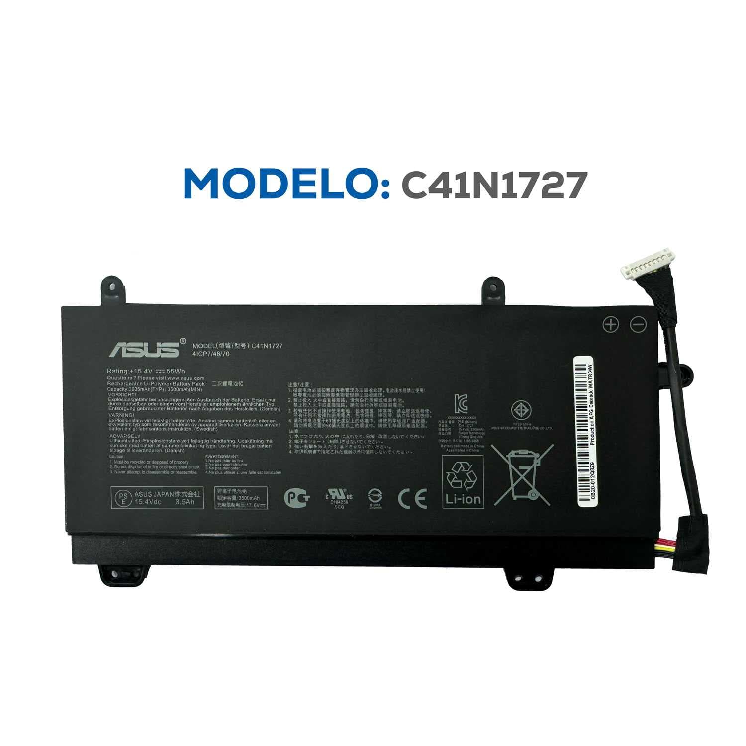 BATERIA ASUS C41N1727 INTERNA ORG