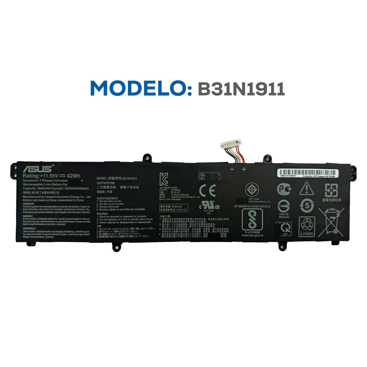 BATERIA ASUS B31N1911 ORG