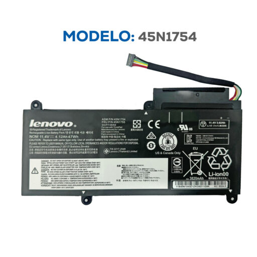 BATERIA LENOVO 45N1754 45N1752 45N1753 45N1755 45N1756 45N1757 INTERNA *ORG*