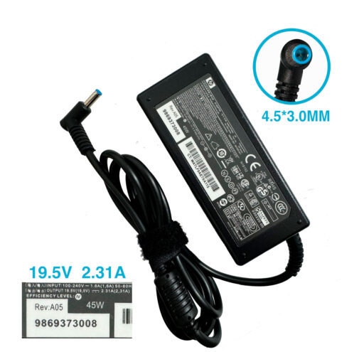 CARGADOR HP PUNTA AZUL 4.5*3.0MM 19V 2.31A