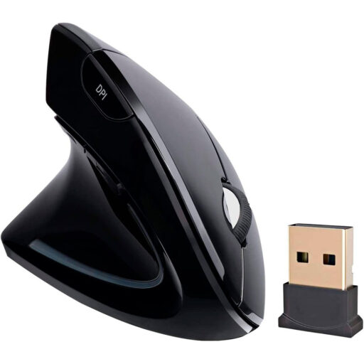 MOUSE ERGONOMICO INALAMBRICO PARA ZURDOS CON 2 PILAS