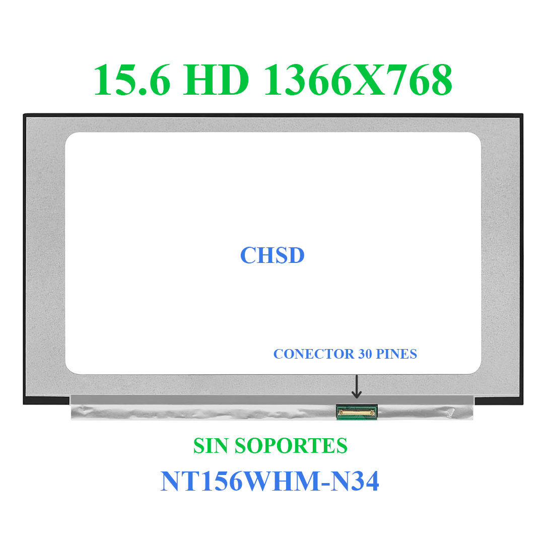 PANTALLA 15.6 SLIM NARROW 30 PINES HD(1366X768) SIN SOPORTES