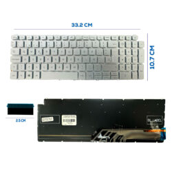 TECLADO DELL 5584 5590 5593 5594 5598 3501 BACKLIGTH SILVER SIN FRAME LA NUMÉRICO (212)