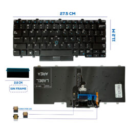 TECLADO DELL E7470 E5470 SIN FRAME US (142)