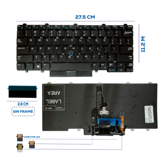 TECLADO DELL E7470 E5470 SIN FRAME US (142)