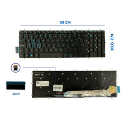 TECLADO DELL GAMORA AZUL G7 7590 7588 7790 15 5567 SIN FRAME CON BACKLIGTH SP NUMERICO (211)