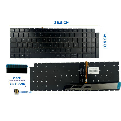 TECLADO DELL LATITUDE 3520 15 3510 3511 P108 ILUMINADO NUMERICO SP (125)