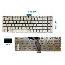 TECLADO HP 15-BS 15Q-BD 15-CC 17G-BR 15-BS004TX BLANCO SIN FRAME SP NUMÉRICO (41)
