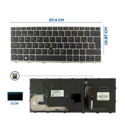 TECLADO HP 830 G5 735 G5 L13698-001 L13697-001 CON POINTER CON BACKLIGTH SP (200)