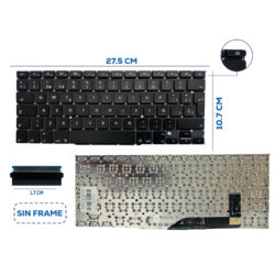 TECLADO MACKBOOK PRO 15 A1398 2013 TO 2015 L SIN FRAME SP (9)