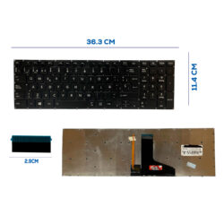 TECLADO TOSHIBA P55-ASP5202SL SIN FRAME CON BACKLIGTH SP NUMÉRICO (173)