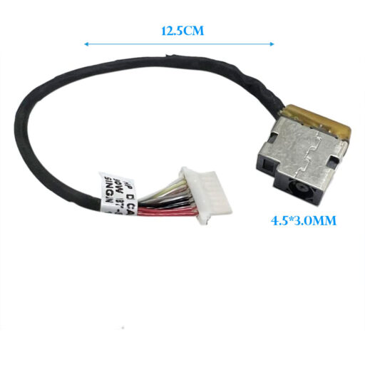 DC JACK HP 450 G5 450 G3 CONECTOR AZUL 4.5X3.0MM 8 HILOS CON CABLE LARGO 12.5 CM