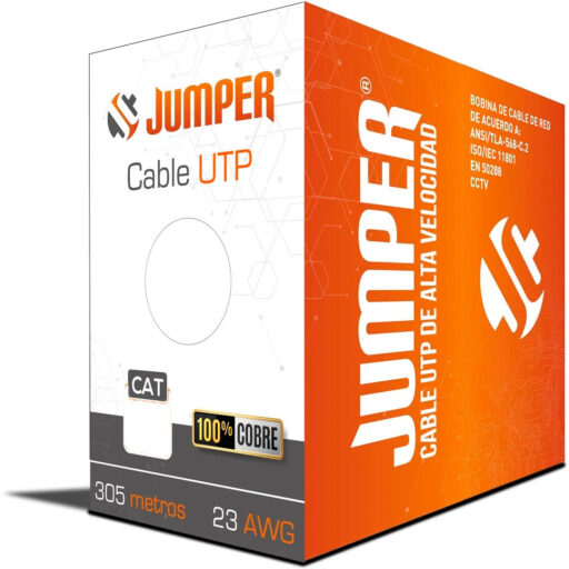 CABLE INTERIOR UTP CAT 5E JCJUMPER 60% COBRE 24AWG