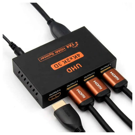 SPLITTER HDMI 4 PUERTOS 4K 2K 3D CAJA BLANCA