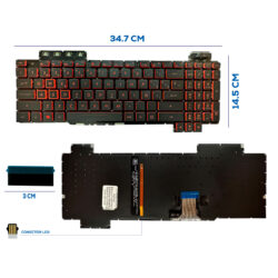 TECLADO ASUS FX504 CON BACKLIGTH BOTON POWER SIN FRAME LA NUMÉRICO (252)