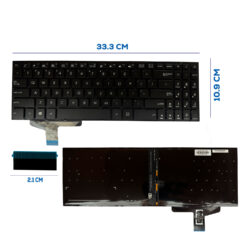 TECLADO ASUS N580 N580V N580VD N580VN N580GD CON BACKLIGTH BOTON POWER SIN FRAME US NUMÉRICO