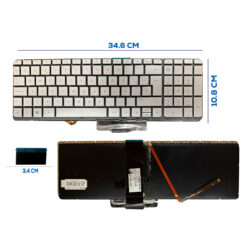 TECLADO HP 15-TECLADO HP ENVY 15-U 15-U000 15T-U000 SILVER SIN FRAME CON BACKLIGTH (226)